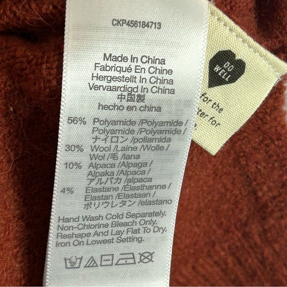 Madewell Alpaca Blend Orange Sweater Size Large - Picture 7 of 11